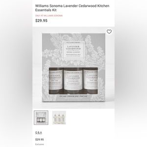 William Sonoma Lavender Cedarwood Kitchen Essentials Kit